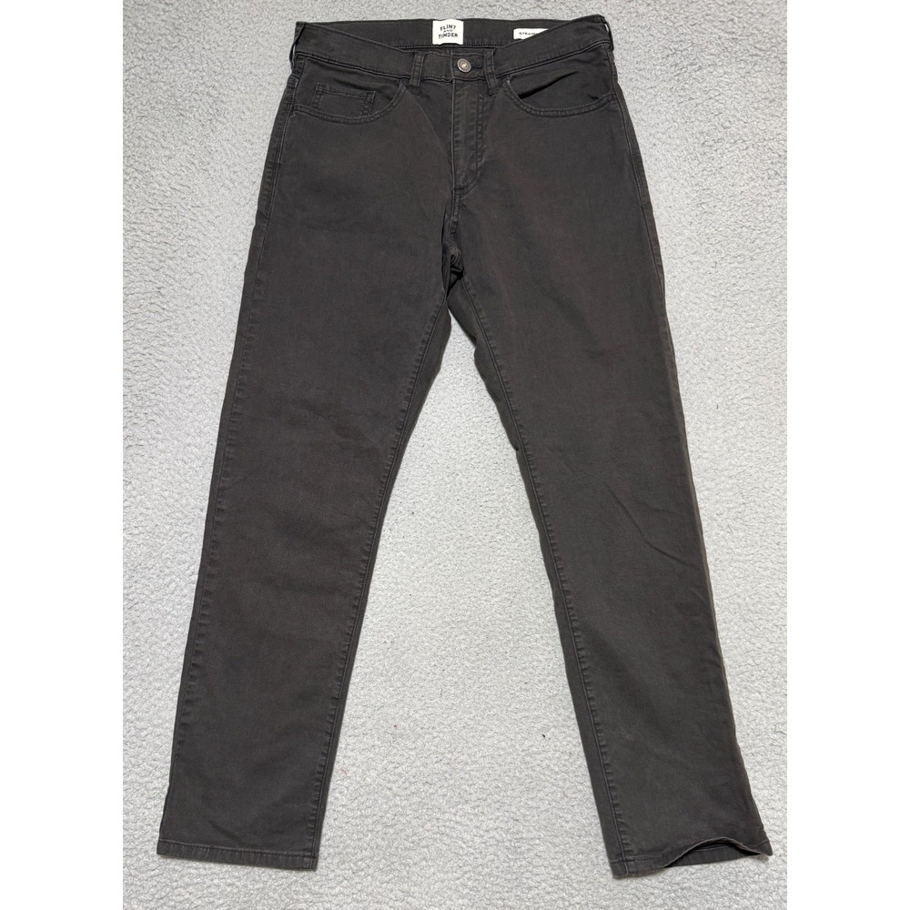 Flint and Tinder Straight Fit Chino Pants Mens 28x28.5 Stretch Dark Brown